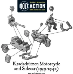 Afrika Korps Kradschutzen Motor & Sidecar