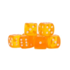Amber D6 Dice