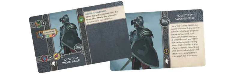 A Song of Ice & Fire: Stark Wierne Tarcze Tullych (Tully Sworn Shields) PL