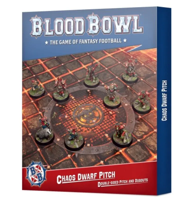 Blood Bowl: Chaos Dwarf Double Sided Pitch & Dought Set