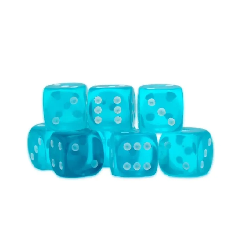 Blue Topaz D6 Dice
