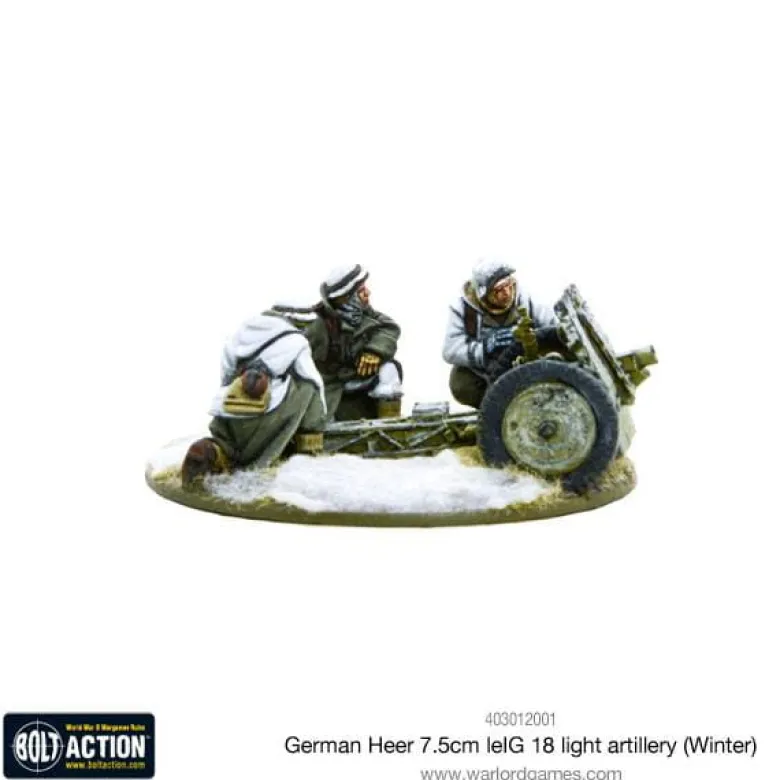 Bolt Action: German Heer 7.5cm leIG 18 Light Artillery (Winter)