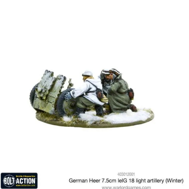 Bolt Action: German Heer 7.5cm leIG 18 Light Artillery (Winter)