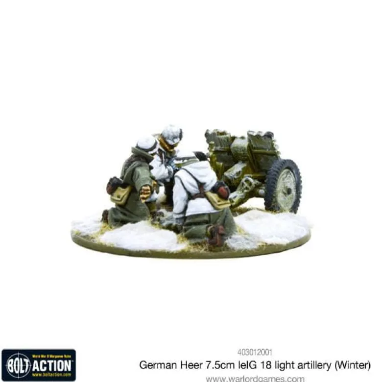 Bolt Action: German Heer 7.5cm leIG 18 Light Artillery (Winter)