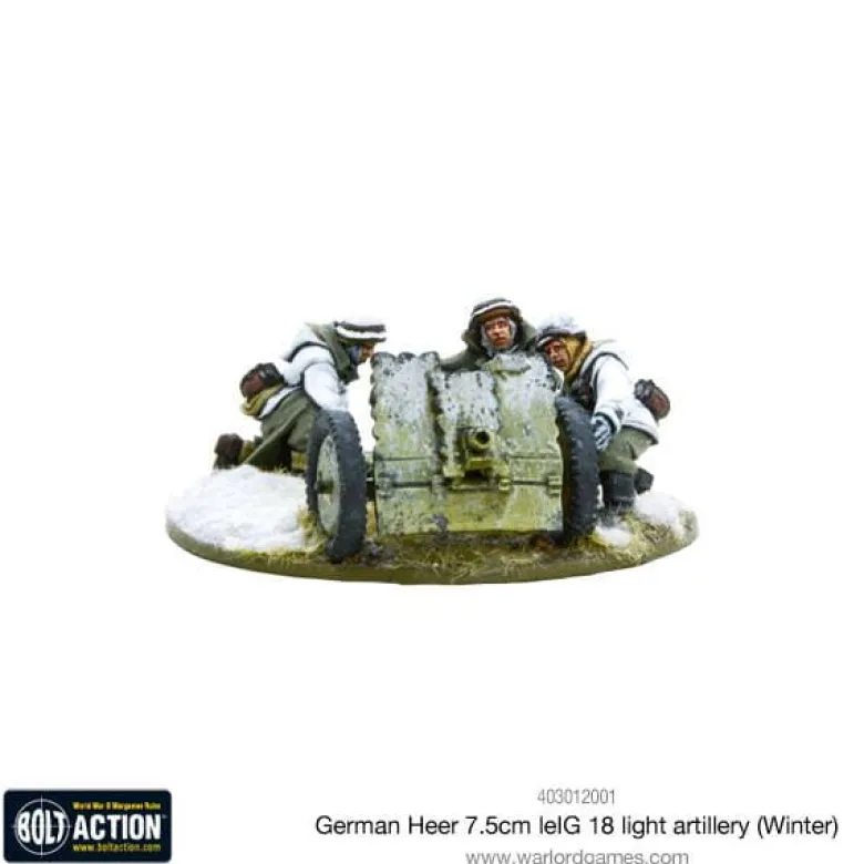 Bolt Action: German Heer 7.5cm leIG 18 Light Artillery (Winter)