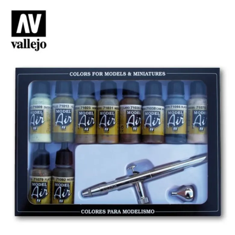 Camouflage Colors & Airbrush Paint Set 71.168