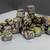 Chessex Brush Deep Forest/gold 12mm d6 Dice Block (36 dice)