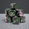 Chessex Brush Paintball/green 16mm d6 Dice Block (12 dice)