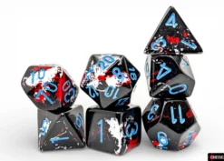 Chessex Brush Polyhedral Dark Side/blue 7-Die Set