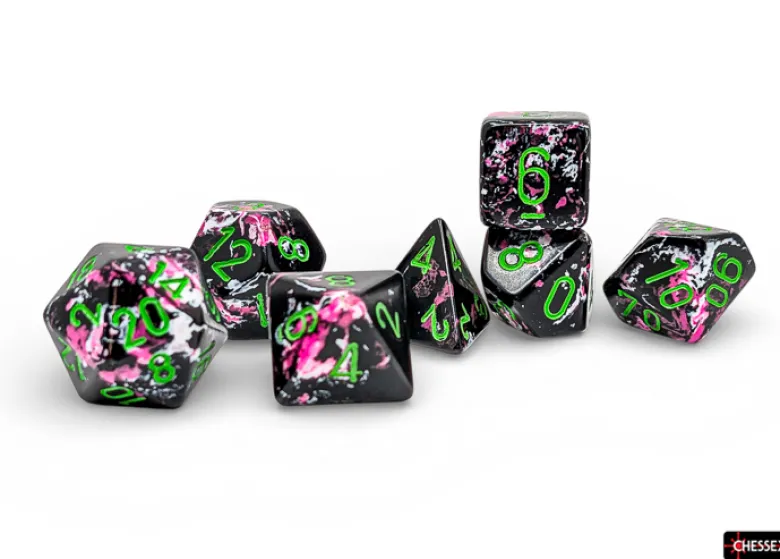 Chessex Brush Polyhedral Paintball/green 7-Die Set