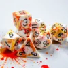 Chessex Brush Polyhedral Sunrise/black 7-Die Set