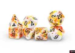 Chessex Brush Polyhedral Sunrise/black 7-Die Set