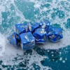 Chessex Brush Polyhedral Wavebreak/gold 7-Die Set