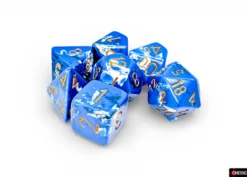 Chessex Brush Polyhedral Wavebreak/gold 7-Die Set