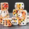 Chessex Brush Sunrise/black 16mm d6 Dice Block (12 dice)