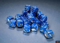 Chessex Brush Wavebreak/gold 12mm d6 Dice Block (36 dice)