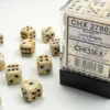 Chessex: Marble Ivory/Blackk Set of 36 d6 (12mm)