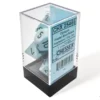 Chessex Opaque Pastel Blue/Black Polyhedral 7 Dice Set