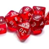 Chessex Translucent Red/White Polyhedral Dice Set