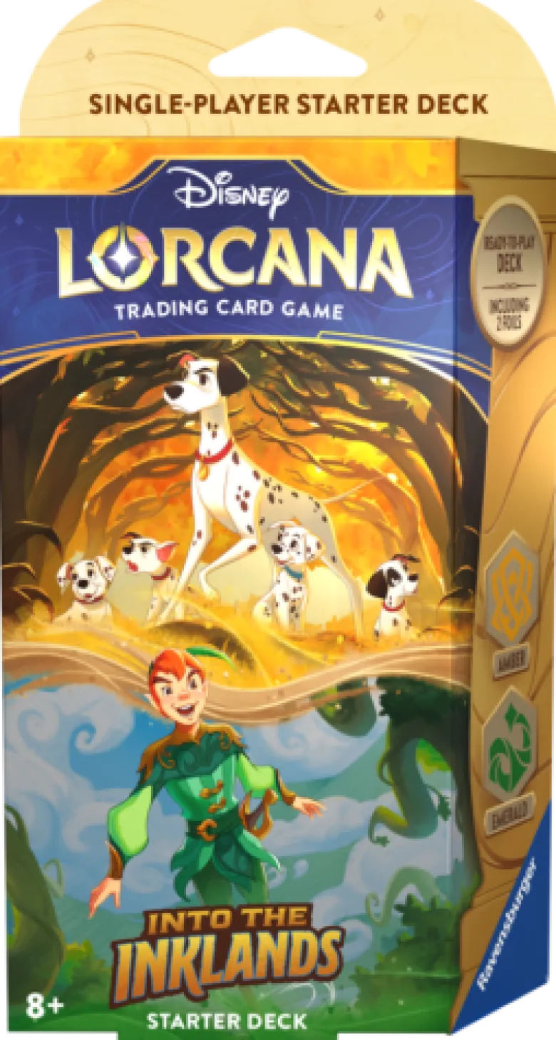 Disney Lorcana TCG: Into the Inklands - Bongo & Peter Pan (Amber & Emerald) Starter Deck