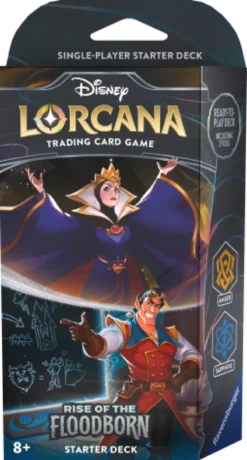 Disney Lorcana TCG: Rise of The Floodborn - Gaston & Queen (Amber & Sapphire) Starter Deck