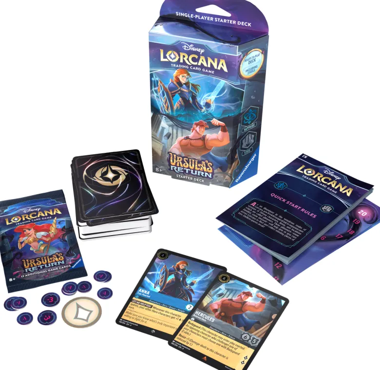 Disney Lorcana TCG: Ursula's Return - Anna & Hercules (Sapphire & Steel) Starter Deck