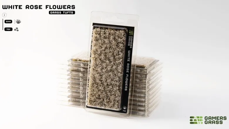 Gamers Grass: White Rose Flowers