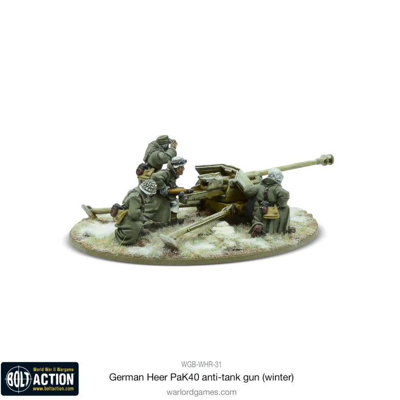 German Heer 75mm Pak 40 Anti-Tank Gun (Winter)