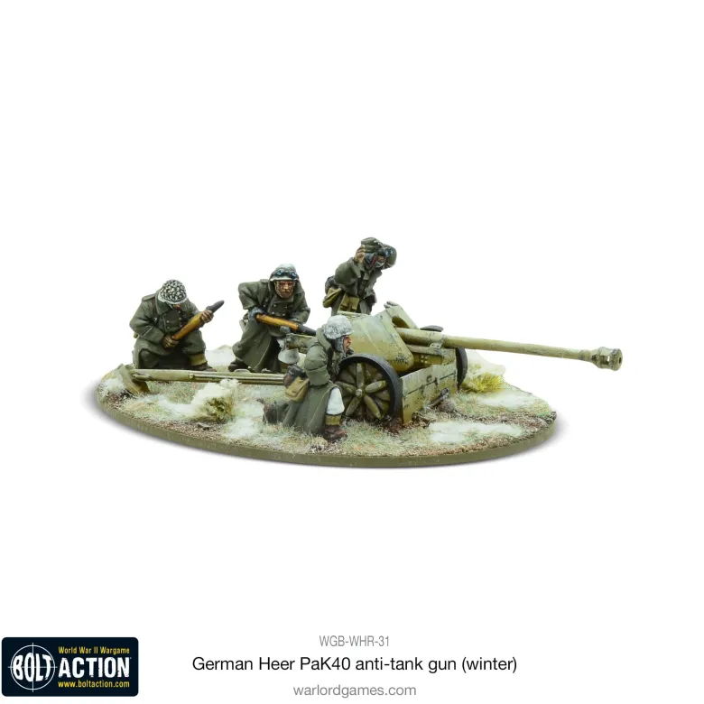 German Heer 75mm Pak 40 Anti-Tank Gun (Winter)