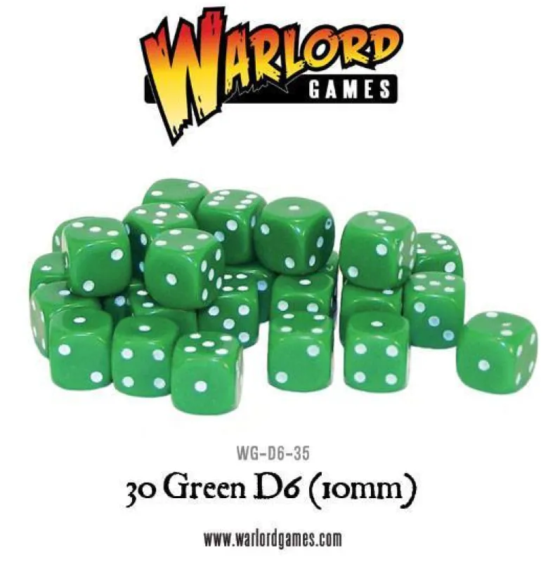 30 Green D6 (10mm)