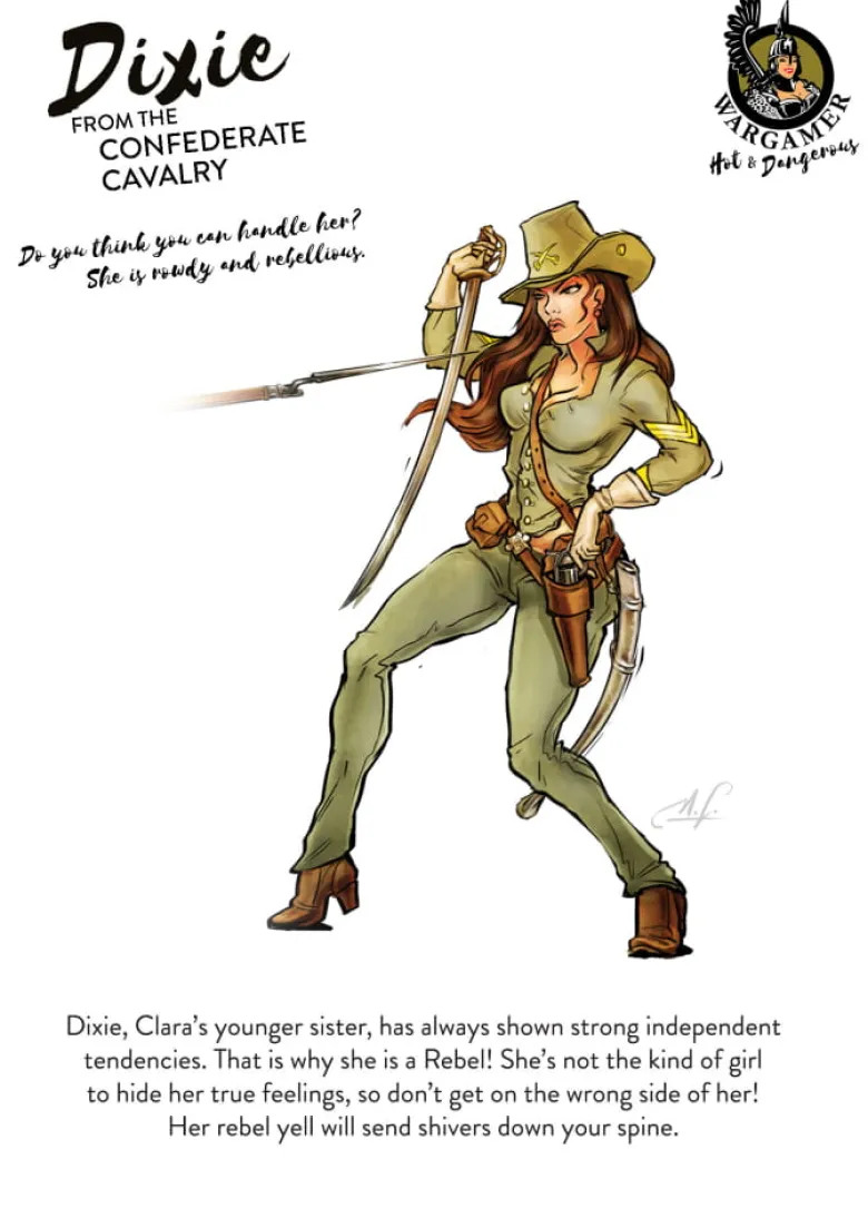 Hot & Dangerous: Dixie from the Confrederate Cavalry (54mm)