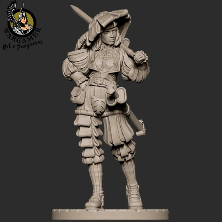 Hot & Dangerous: Greta, the Landsknecht (28 mm)