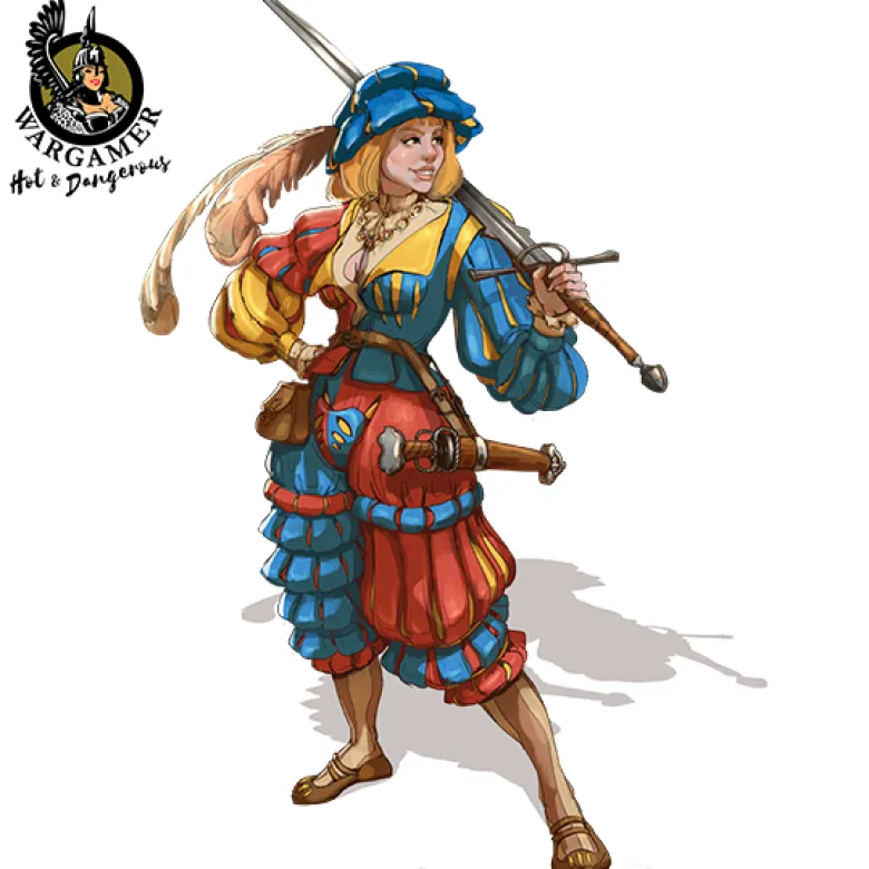 Hot & Dangerous: Greta, the Landsknecht (28 mm)