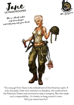 Hot & Dangerous: Jane the US Paratrooper (28mm)