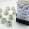 Kości Chessex: 12mm D6 (36) Frosted Clear/Black