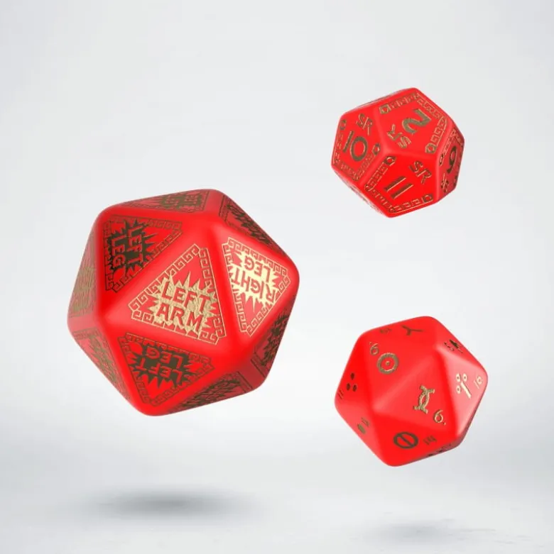 Kości Dodatkowe - Runequest Czerwono-Złote