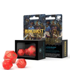 Kości Dodatkowe - Runequest Czerwono-Złote