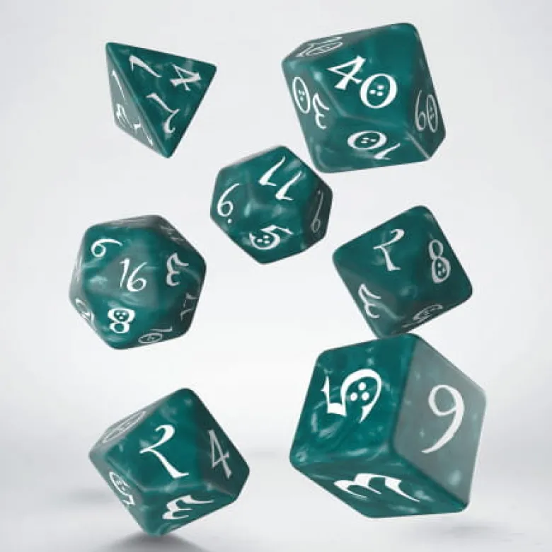 Kości RPG Klasyczne Burzowo-białe (7)
