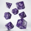 Kości RPG Klasyczne Lawendowo-białe (7)