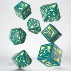 Kości RPG Polaris Turkusowo-jasnożółte 3D6 +3D10 + 1D20 (7)
