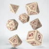 Kości RPG RuneQuest Beżowo-bordowe (7)