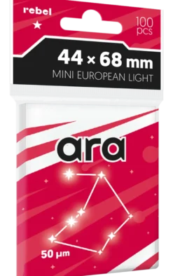 Koszulki na karty Rebel: Ara Light - Mini European (44x68mm), 100 sztuk