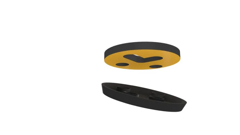 Naklejki magnetyczne do podstawek 40mm z wklęsłym spodem oraz gniazdami na piny (5)