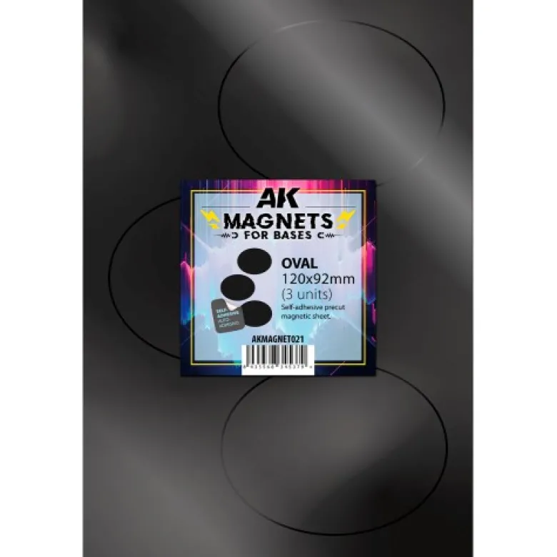Oval Magnet For Bases 120x92mm (3 Units)
