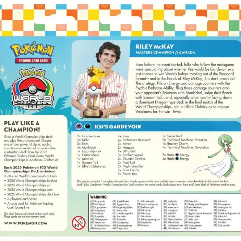 Pokemon World Championship Deck 2025 Riley McKay
