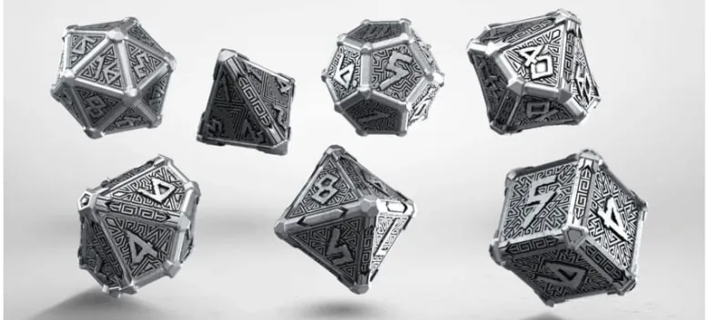 Q: Kości RPG Metalowe Mityczne (7)