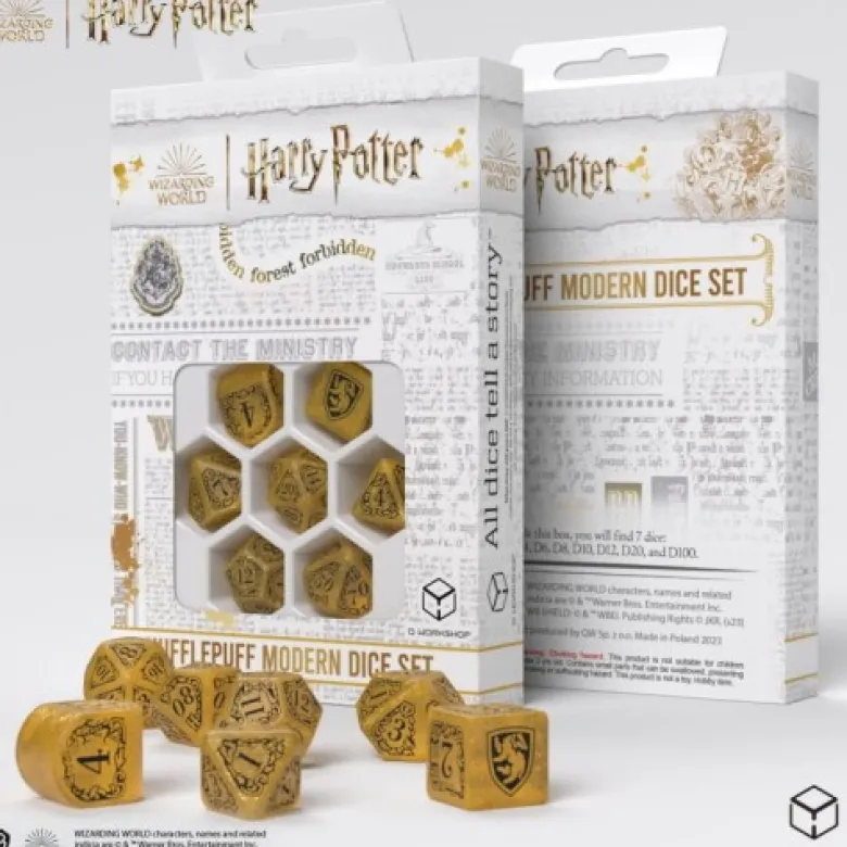 Q: Zestaw Kości Modern Hufflepuff - Żółty