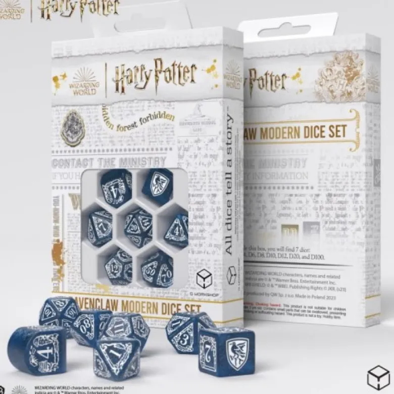 Q: Zestaw Kości Modern Ravenclaw - Niebieski