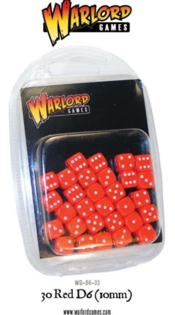 30 Red D6 (10mm)