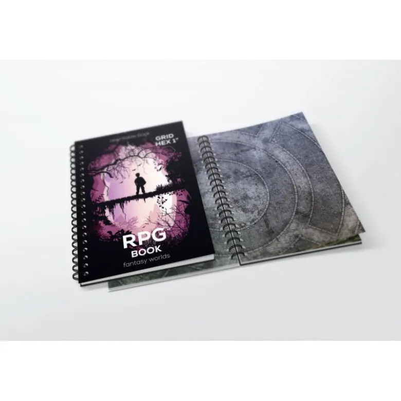RPG Book - Fantasy Worlds - Format A4 - siatka heksagonalna